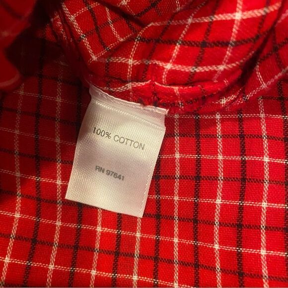 J Jill Red Plaid Oversized Shirt Size Small - Picture 5 of 12